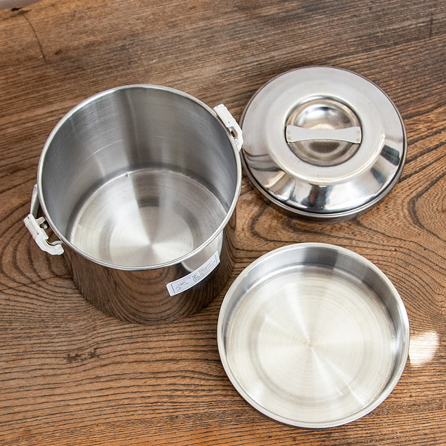 【送料無料・2個セット】〔12cm 1.3L〕ブッシュクラフトの定番　ビリー缶・ビリーポット　リーズナブルなニワトリブランド 8 - キャンプにぴったりの鍋&中蓋&フタのセットです。