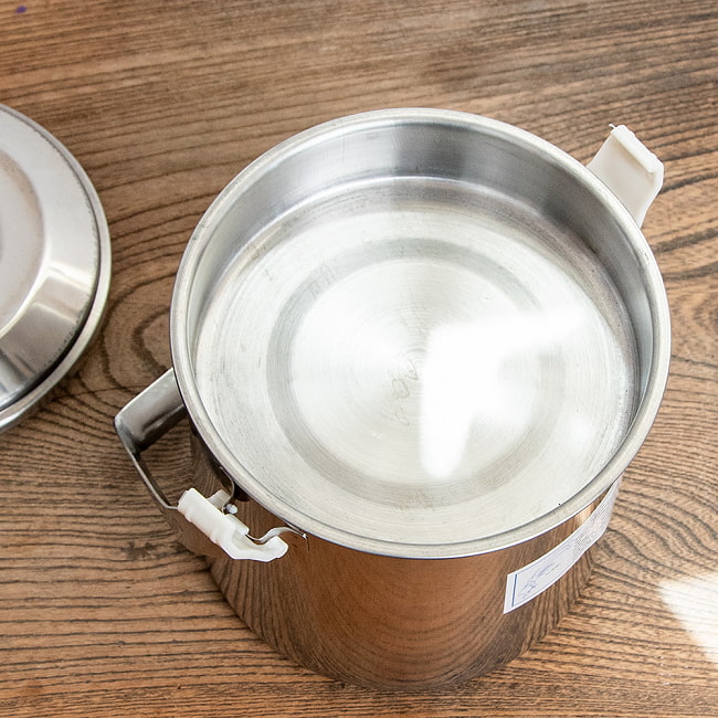 【送料無料・2個セット】〔14cm 1.9L〕ブッシュクラフトの定番　ビリー缶・ビリーポット　リーズナブルなニワトリブランド 7 - 中蓋がついているので便利