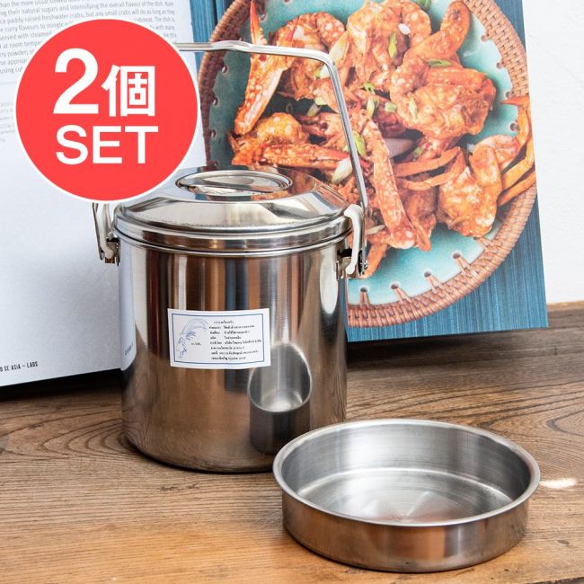 【送料無料・2個セット】〔14cm 1.9L〕ブッシュクラフトの定番　ビリー缶・ビリーポット　リーズナブルなニワトリブランドの写真セット,ビリカン,ビリーカン,ビリーポット,焚火缶,キャンプ,野営,ソロキャンプ,トライポッド,フードストッカー,弁当箱,炊飯
