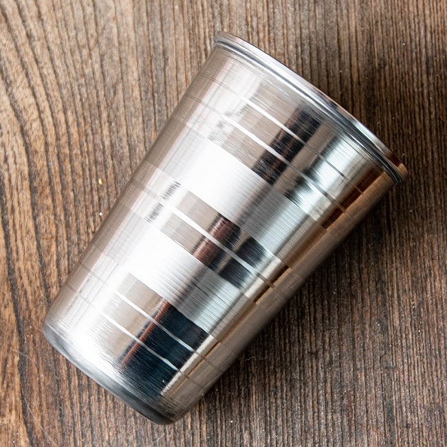 【送料無料・12個セット】ステンレスのチャイカップ 〔約11cm 330ml〕 4 - ライン模様の入り方は、ハンドメイドの為、若干個体差がございます。