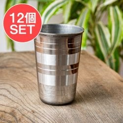 【送料無料・12個セット】ステンレスのチャイカップ 〔約11cm 330ml〕