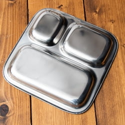 【送料無料・5個セット】3分割ランチプレート パウバジ用のお皿にも[22cm]  - サブ5