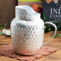 【送料無料・2個セット】タイの飾りつきエンボス・アルミピッチャー【約13.5cm×18.5cm】 - サブ2