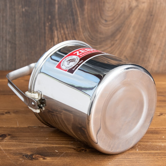 【送料無料・2個セット】〔12cm 1.4L〕ブッシュクラフトの定番　ゼブラ社のビリー缶・ビリーポット　焚き火とキャンプの直火調理へ〔ステンレスSUS304製〕 6 - 底面です