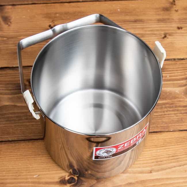 【送料無料・2個セット】〔16cm 3L〕ブッシュクラフトの定番　ゼブラ社のビリー缶・ビリーポット　焚き火とキャンプの直火調理へ〔ステンレスSUS304製〕 15 - 沢山入ります