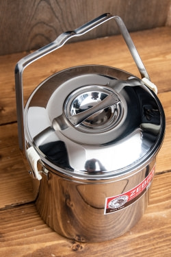 【送料無料・2個セット】〔16cm 3L〕ブッシュクラフトの定番　ゼブラ社のビリー缶・ビリーポット　焚き火とキャンプの直火調理へ〔ステンレスSUS304製〕 - サブ5