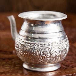 【12個セット】インド伝統唐草エンボスのアルミ水差し - 高さ：約7.5cm - サブ3