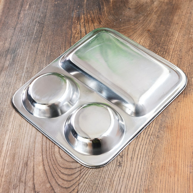 【送料無料・4個セット】3分割ランチプレート 【四角】 約26.2cm x 約22.2cm 7 - 裏面の写真です