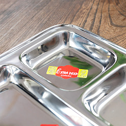 【送料無料・4個セット】3分割ランチプレート　No.1〔約21cm x 約21.3cm〕　深めで沢山入る！ - サブ5