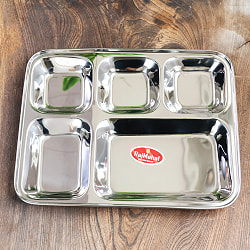 【送料無料・3個セット】5分割　長方形ランチプレート〔約34cm x 約27cm〕 - サブ2