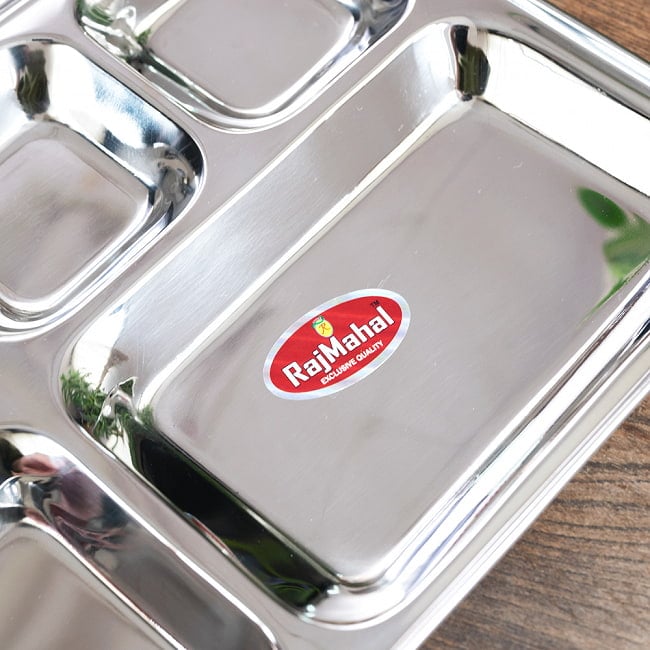 【送料無料・3個セット】5分割　長方形ランチプレート〔約34cm x 約27cm〕 6 - 拡大写真です