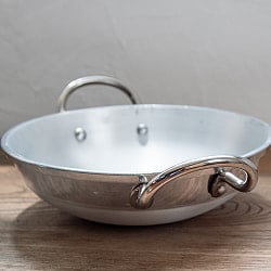 【3個セット】インド鍋 アルミニウム カダイ【直径:約24cm】 - サブ4