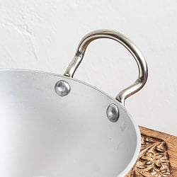 【3個セット】インドの食器&鍋 アルミニウム カダイ 【直径16.5cm】 インド鍋 - サブ4