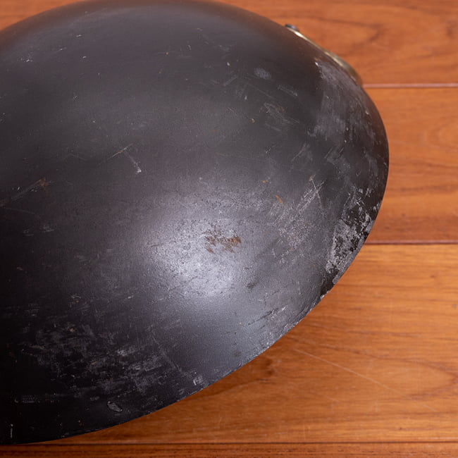 【3個セット】インドの屋台用鉄製カダイ(インド鍋 鉄鍋) - 直径約30.5cm 8 - 拡大写真です