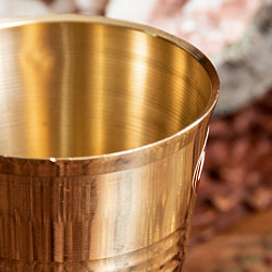 【3個セット】インドの礼拝用 ブラス製 プージャグラス カップ 高さ：約6.7cm - サブ3