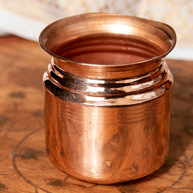 【5個セット】カッパーベイビーロタ　インドの水さし【銅製】　No.1[約4.7cm×約4.6cm] 約60ml 3 - 拡大写真です