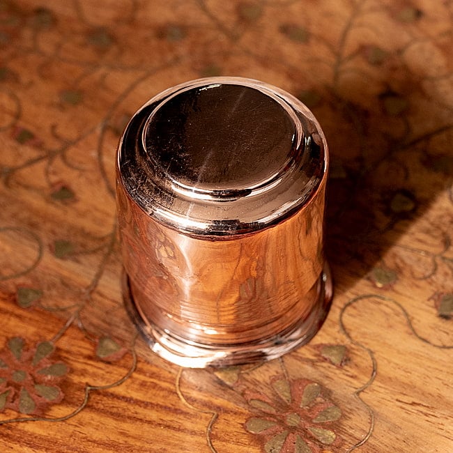 【5個セット】カッパーベイビーロタ　インドの水さし【銅製】　No.1[約4.7cm×約4.6cm] 約60ml 6 - 底面の写真です