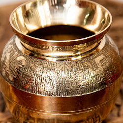 【5個セット】重厚なブラス・ロタ（インド水差し） 高さ約6.5cm - サブ4