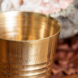 【5個セット】インドの礼拝用 ブラス製 プージャグラス カップ 高さ：約4cm - サブ3