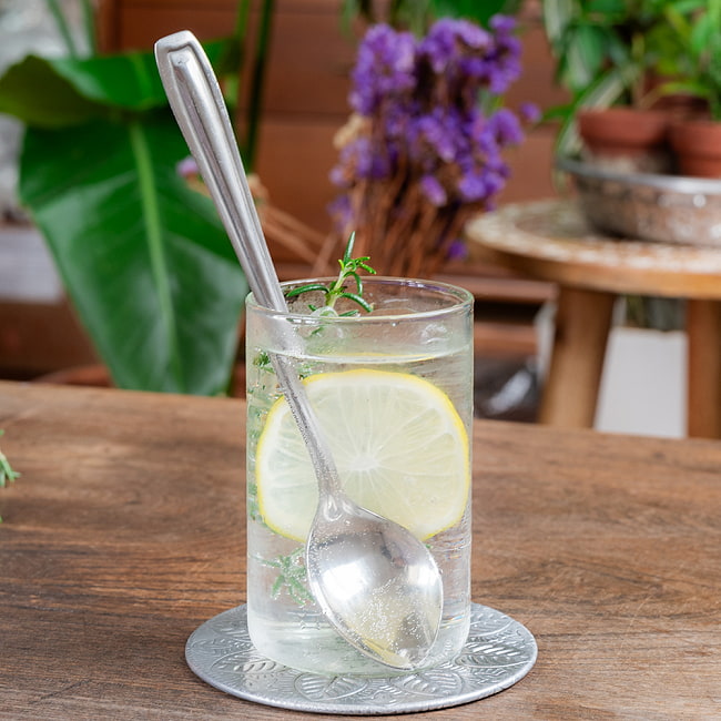 【3個セット】レトロな雰囲気漂う インド製 ソーダスプーン 柄が長い クリームソーダ パフェ フロート デザートに最適 4 - ソーダの撹拌や、フロート、パフェなどに