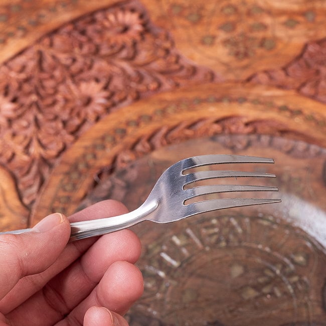 【3個セット】レトロな雰囲気漂う インド製 ベイビーフォーク 使いやすいサイズ感 6 - 拡大写真です