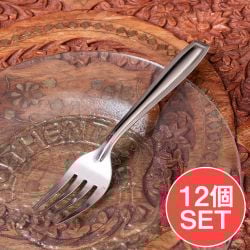 【12個セット】レトロな雰囲気漂う インド製 ベイビーフォーク　使いやすいサイズ感の商品写真