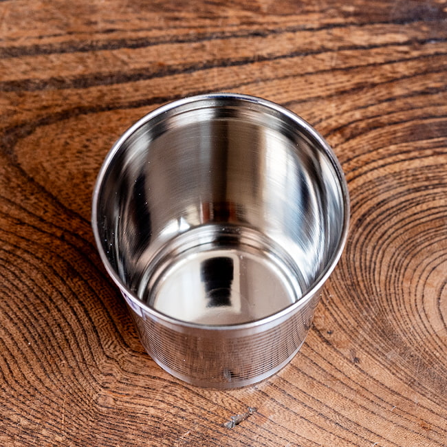 【3個セット】ステンレスのチャイカップ[直径約7cm×高さ約8.1cm　約200ml] 4 - 内側の写真です