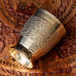 【6個セット】高級感のある ブラスのゴブレット ピーコック 高さ10cm - サブ5