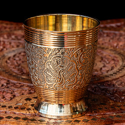 【12個セット】高級感のある ブラスのゴブレット ピーコック 高さ10cm - サブ2