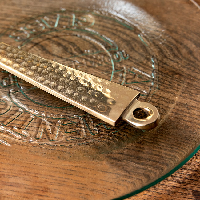 【3個セット】高級感のある槌目模様インドのブラスレードル ラドル 穴あり　約37cm 6 - 柄の先端には穴があいています