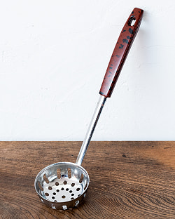 【6個セット】タイスキ鍋などへ便利　ステンレス製の穴あきお玉　レードル　タイのキッチンから - サブ3