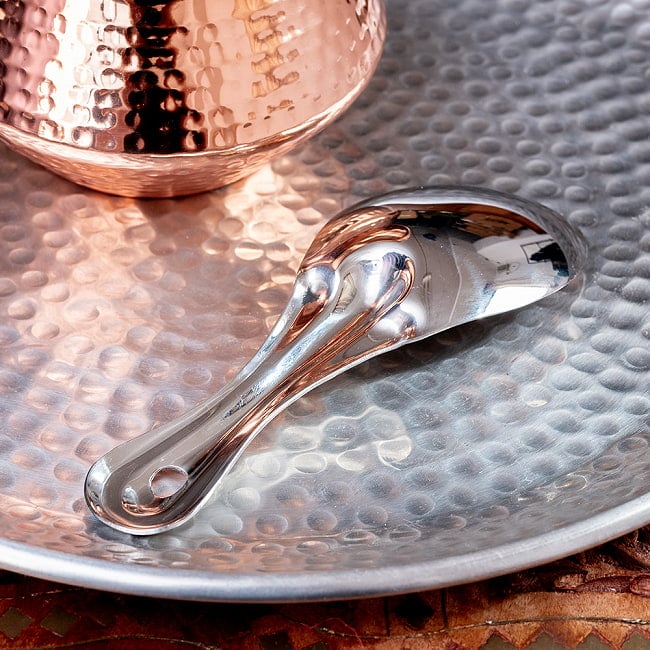 【6個セット】インドのしゃもじ　サービングスプーン　ライスやビリヤニの取り分け等へ サーバースプーン　ステンレス製　[16cm] 9 - 良い雰囲気です