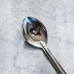 【12本セット】とってもシンプルな インドのスプーン 16cm - サブ4