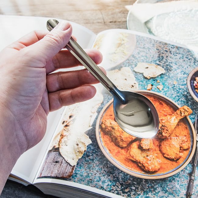 【12本セット】とってもシンプルな インドのスプーン 16cm 7 - 使いやすいサイズ感。