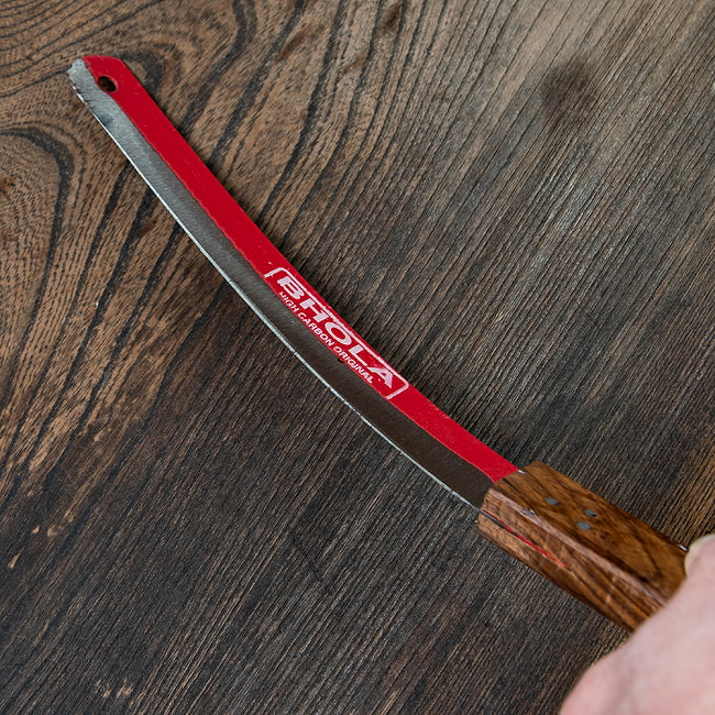 【2個セット】現地クオリティをそのまま！インドの屋台包丁 約31cm 10 - ペラめ（しなやかとも言える）の素材です。