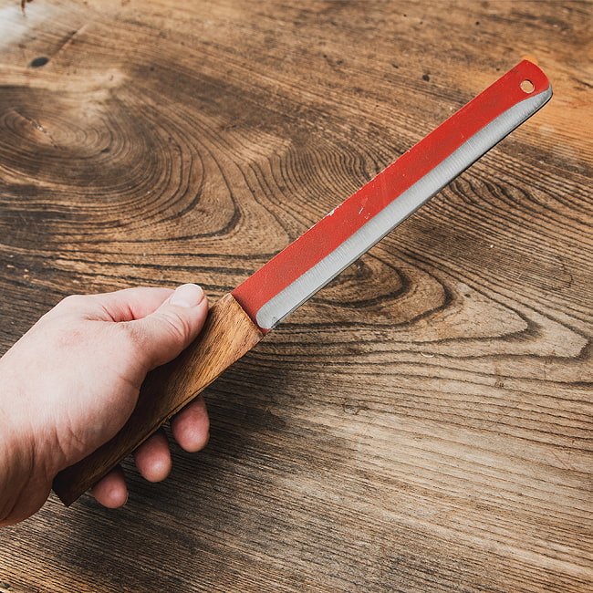 【2個セット】現地クオリティをそのまま！インドの屋台包丁 約31cm 9 - これくらいのサイズ感になります。