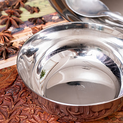 【3個セット】重ねられるカレー皿　 大きめ　サービングカトリ　取り分けサイズ〔約12.8cm×約4.6cm 約400ml〕 - サブ5