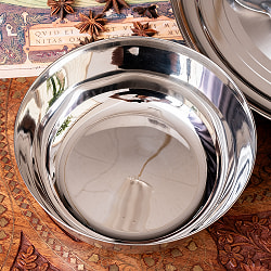 【3個セット】重ねられるカレー皿　超特大　サービングカトリ　取り分けサイズ〔約18.7cm×約6.5cm 約1100ml〕 - サブ4