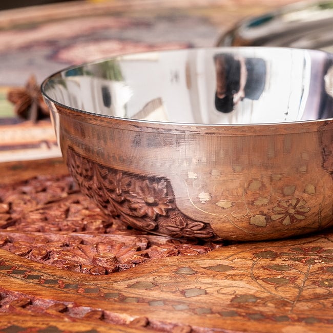 【5個セット】重ねられるカレー皿 大きめ サービングカトリ 取り分けサイズ〔約14.7cm×約5.1cm 約600ml〕 3 - 拡大写真です