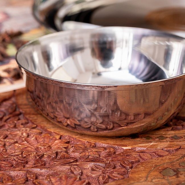 【10個セット】重ねられるカレー皿 大きめ サービングカトリ 取り分けサイズ〔約12cm×約4.2cm 約300ml〕 3 - 拡大写真です