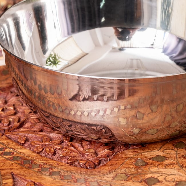 【10個セット】重ねられるカレー皿　特大　サービングカトリ　取り分けサイズ〔約16.5cm×約6cm 約900ml〕 3 - 拡大写真です