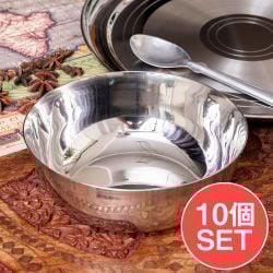 【10個セット】重ねられるカレー皿　特大　サービングカトリ　取り分けサイズ〔約16.5cm×約6cm 約900ml〕の商品写真