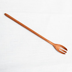 【10個セット】具材がすくいやすい！天然木のミニ先割れスプーン - サブ3