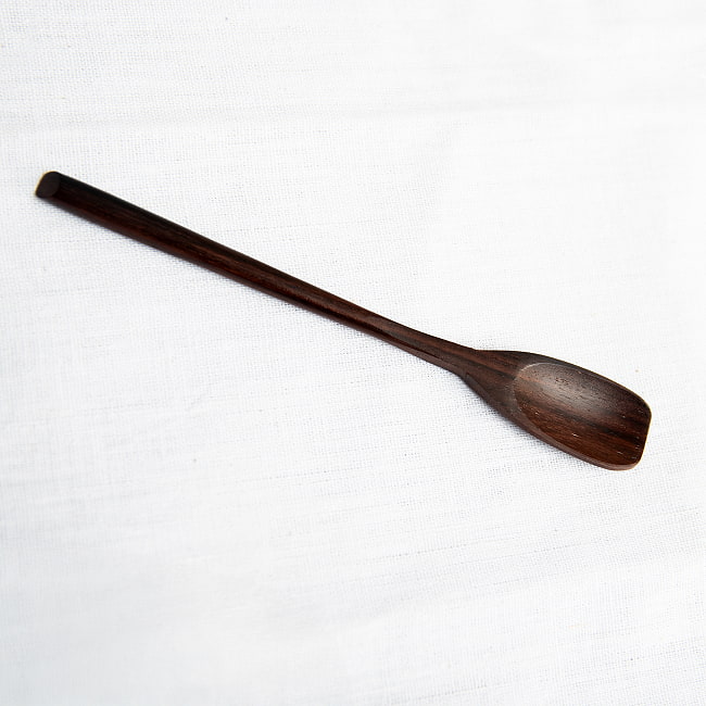 【10個セット】厚みしっかりヘラタイプ！天然木のヨーグルトスプーン 3 - 見やすいように背景を変えた商品の全体像です。