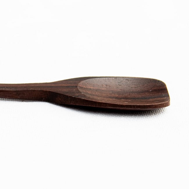 【10個セット】厚みしっかりヘラタイプ！天然木のヨーグルトスプーン 6 - 横から見た感じです。しっかり厚みのあるタイプです