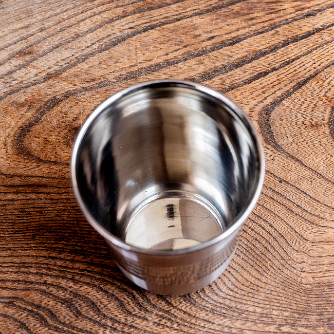 【5個セット】ステンレスのチャイカップ[直径約7.1cm×高さ約8.4cm　約200ml] 6 - 内側の写真です