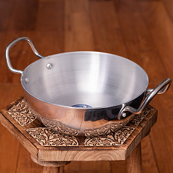 【6個セット】インド鍋 アルミニウム 調理用カダイ【直径：約23cm】 - サブ2