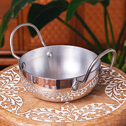 【6個セット】インド鍋 アルミニウム 調理用カダイ【直径：約15cm　約700ml】 - サブ2