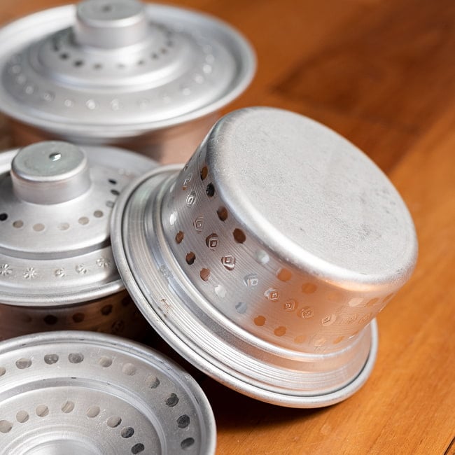 【6個セット】スタッキングができる　蓋付きアルミハンディ3点セット　軽量で省スペース！キャンプにもオススメの食器 15 - 容器裏面の写真です