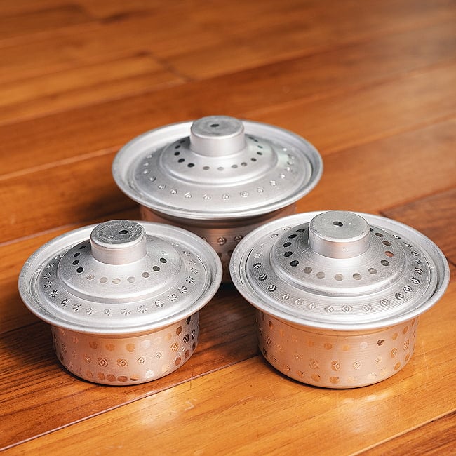 【6個セット】スタッキングができる　蓋付きアルミハンディ3点セット　軽量で省スペース！キャンプにもオススメの食器 3 - 全体写真です